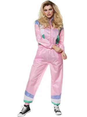1980s Light Pink Shell Suit Womens Costume