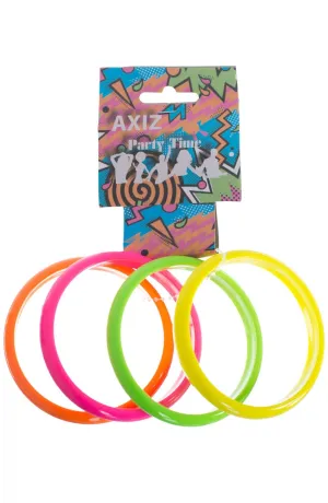 1980s Neon Bangle Pack Costume Accessory