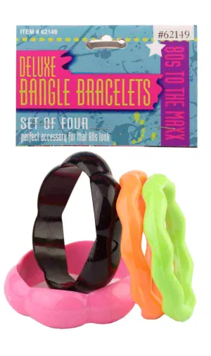 1980s Neon Coloured Bangle Pack