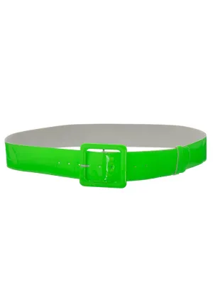 1980s Neon Green Wide Belt Costume Accessory