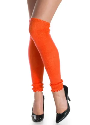 1980s Neon Orange Leg Warmers