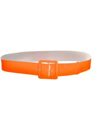 1980s Neon Orange Wide Belt Costume Accessory
