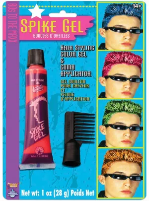 1980s Neon Pink Hair Spike Gel with Comb