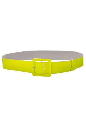 1980s Neon Yellow Wide Belt Costume Accessory