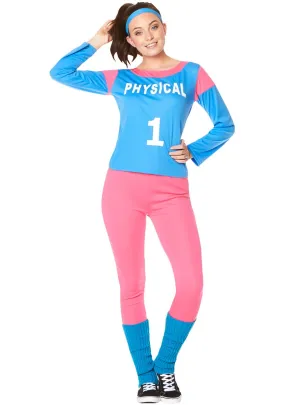1980s Physical Womens Fancy Dress Costume