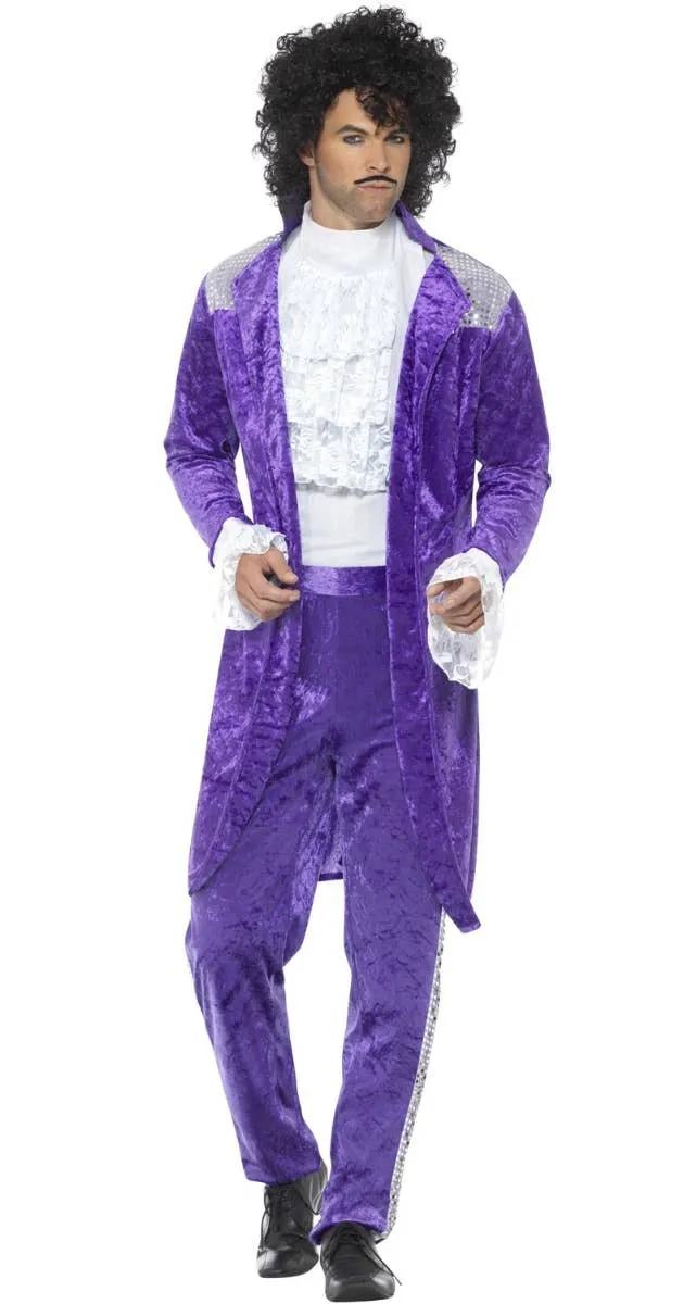 1980s Purple Musician Mens Prince Costume