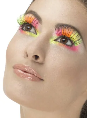 1980s Rainbow Stripe Extra Long False Eyelashes