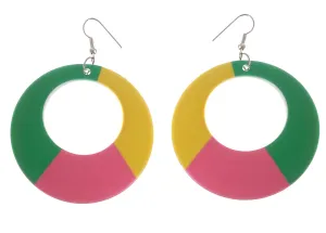 1980s Retro Multi-colour Costume Accessory Earrings