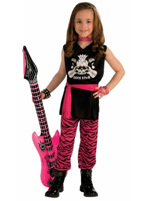 1980s Rock Chick Girls Dress Up Costume