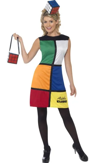 1980s Rubik's Cube Womens Dress Up Costume