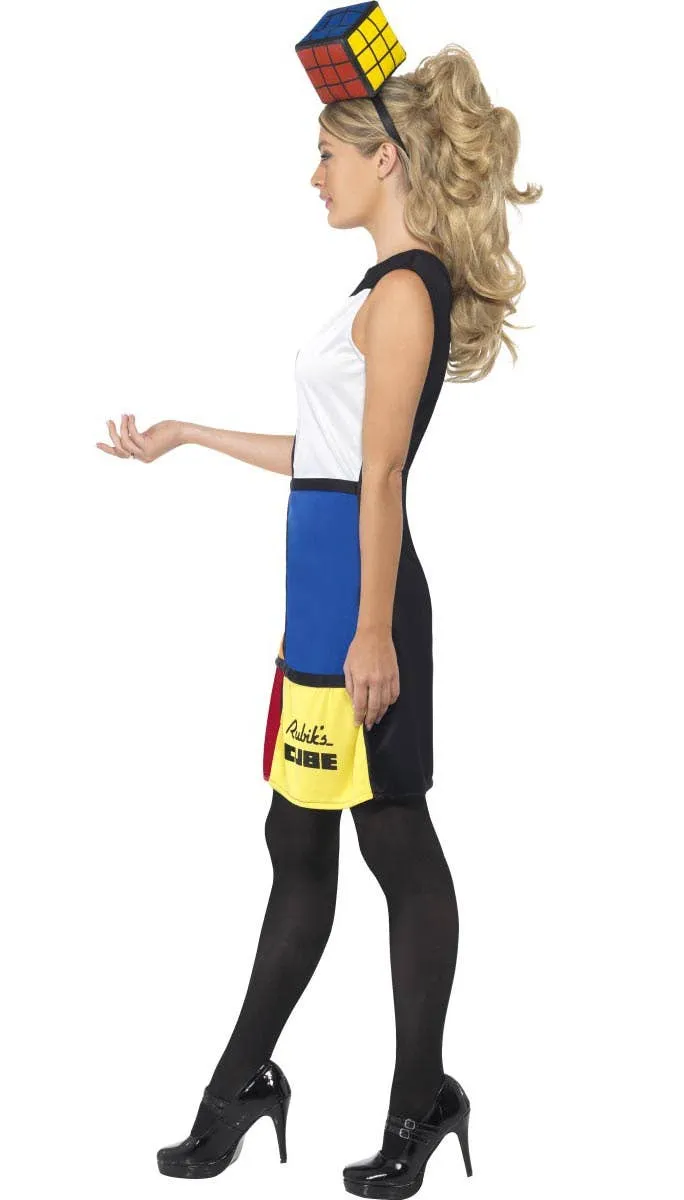 1980s Rubik's Cube Womens Dress Up Costume