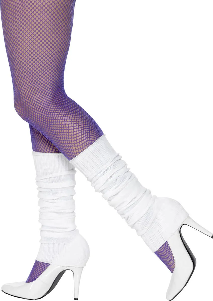 1980s White Leg Warmers Costume Accessory