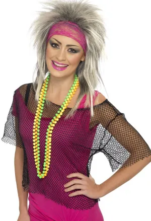 1980s Womens Fishnet Cropped Costume Top