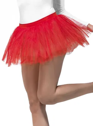 1980s Womens Red Layered Costume Tutu