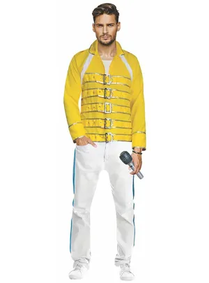 1980s Yellow Rock Star Mens Dress Up Costume
