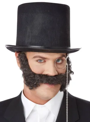 19th Century Brown Mutton Chops and Moustache