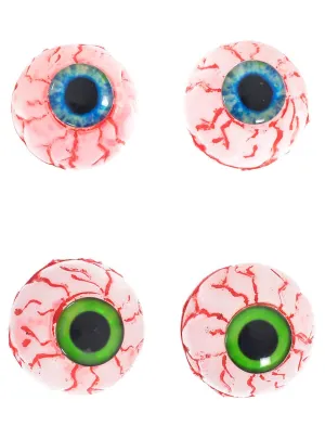 2 Pairs of Bloodshot Fake Eyeballs Halloween Decorations