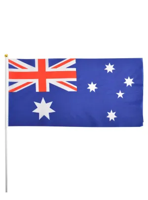 4 Pack Of 40x20cm Aussie Flags on Pole