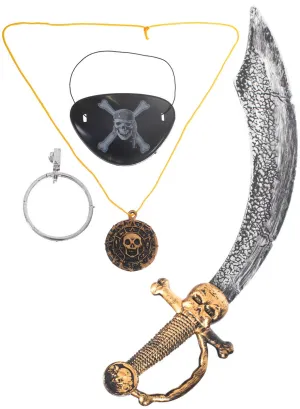 4 Piece Skull Pirate Weapon Accessory Set