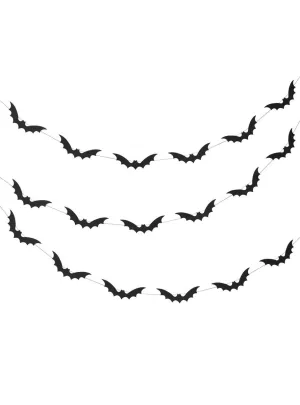 5 Metre Black Bats Bunting Halloween Decoration