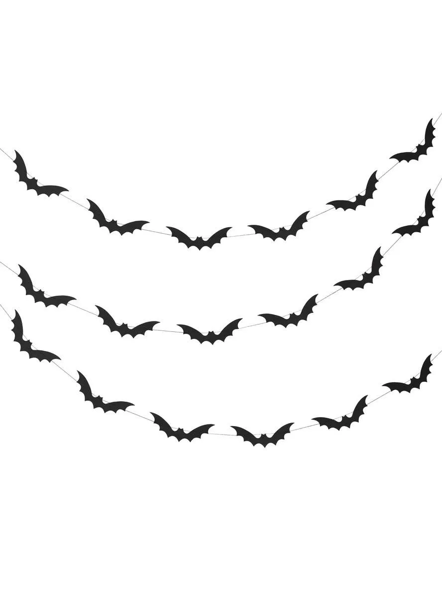 5 Metre Black Bats Bunting Halloween Decoration