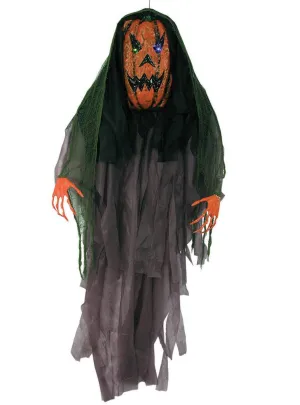 6 Foot Evil Pumpkin Light Up Halloween Decoration