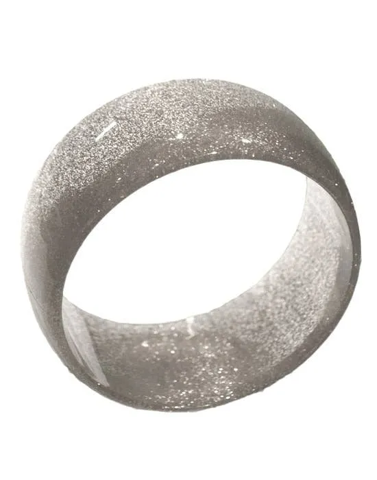 60s Silver Glitter Mod Costume Bangle