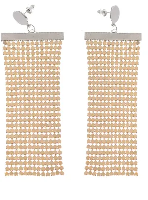 70s Gold Glo Mesh Costume Earrings