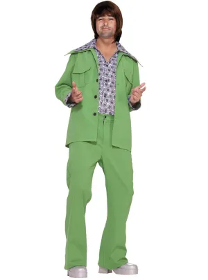70s Green Leisure Suit Mens Costume