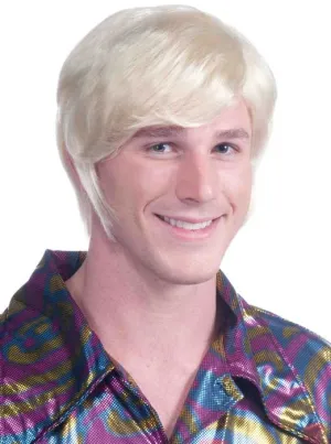 70s Guy Mens Blonde Costume Wig