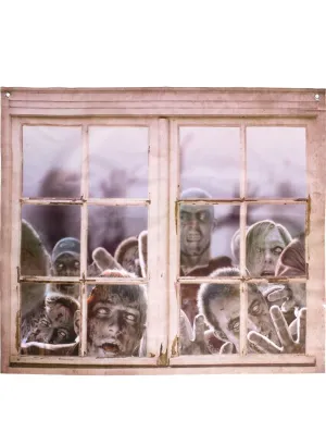80 x 90cm Hanging Zombie Window Halloween Decoration