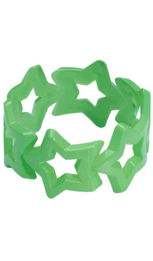 80s Chunky Thick Green Retro Bangle Costume Accessory