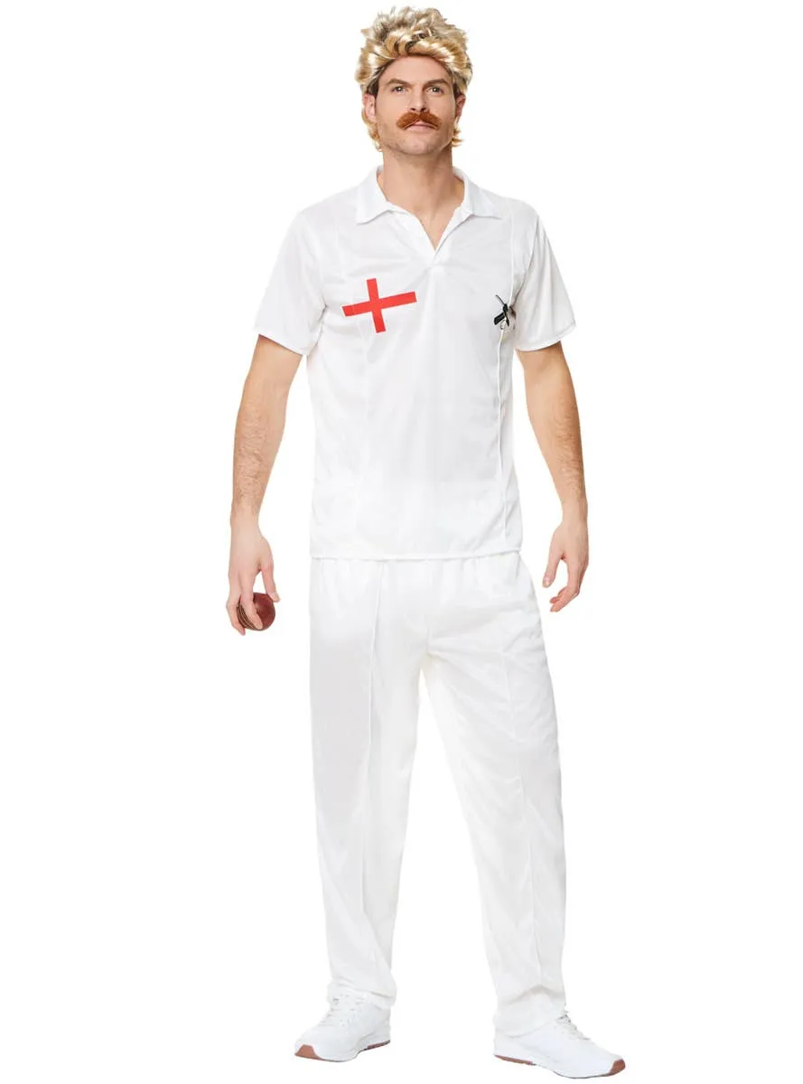 80s Cricket Player Mens Dress Up Costume