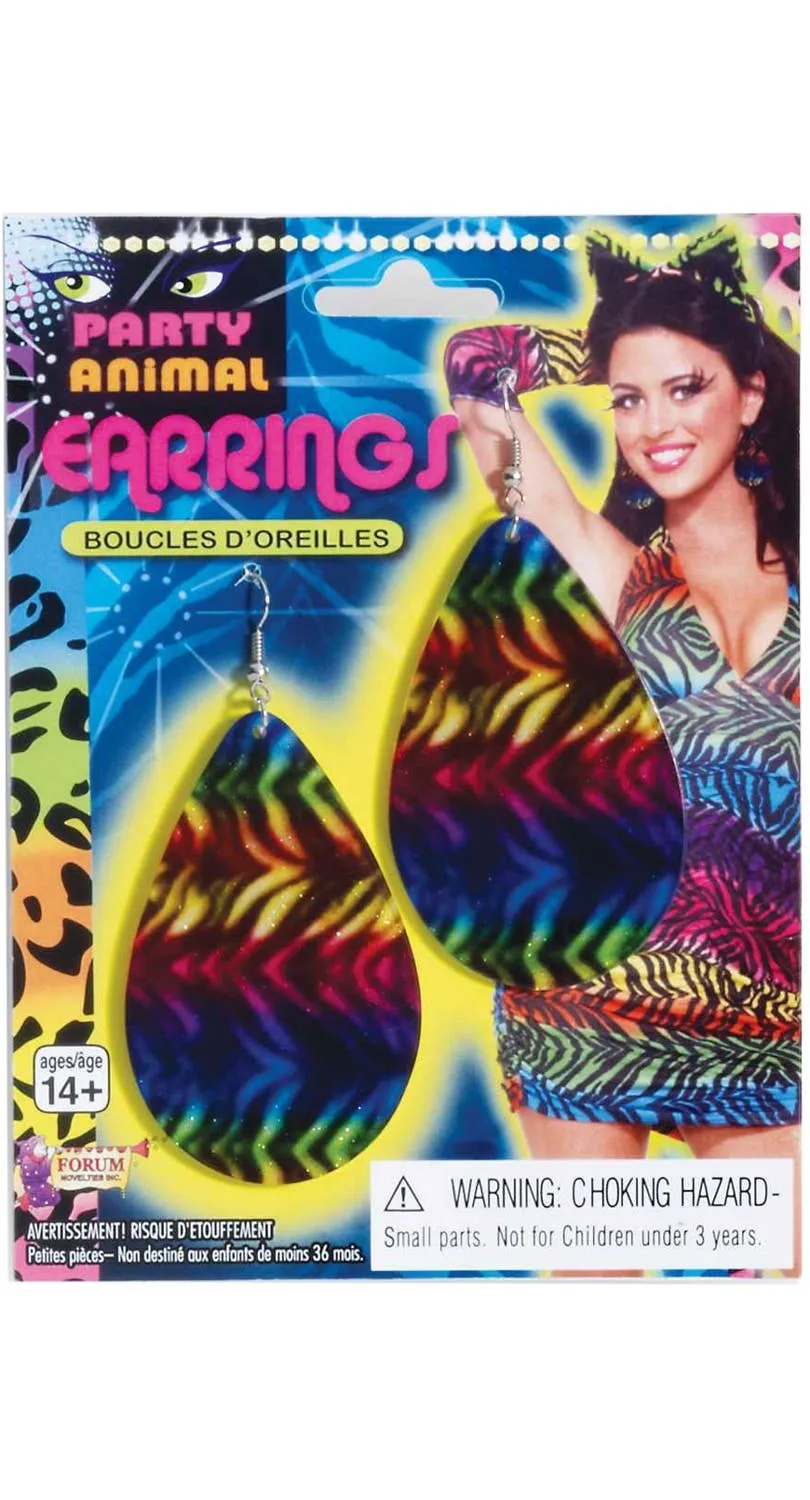 80s Multicoloured Retro Womens Fashion Earrings