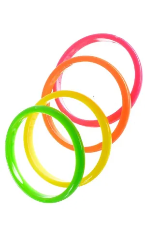 80s Neon Bracelet Set Costume Accessory