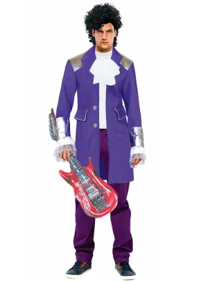 80s Purple Prince Mens Fancy Dress Costume