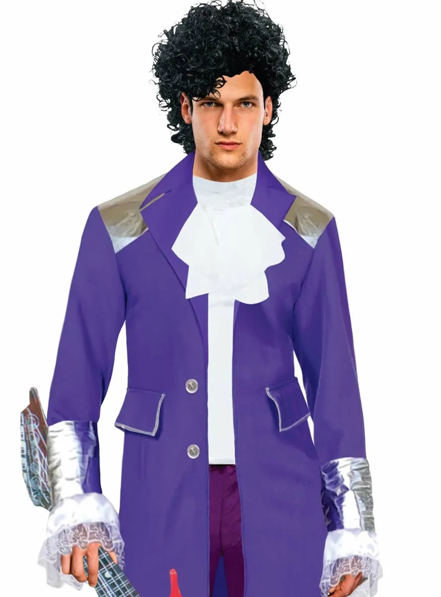 80s Purple Prince Mens Fancy Dress Costume