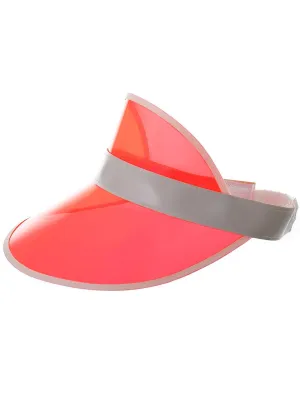80s Red Party Sun Visor Costume Hat