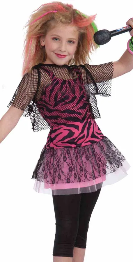 80s Retro Rock Star Girls Costume