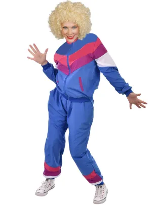 80s Style Tracksuit Womens Kath Costume