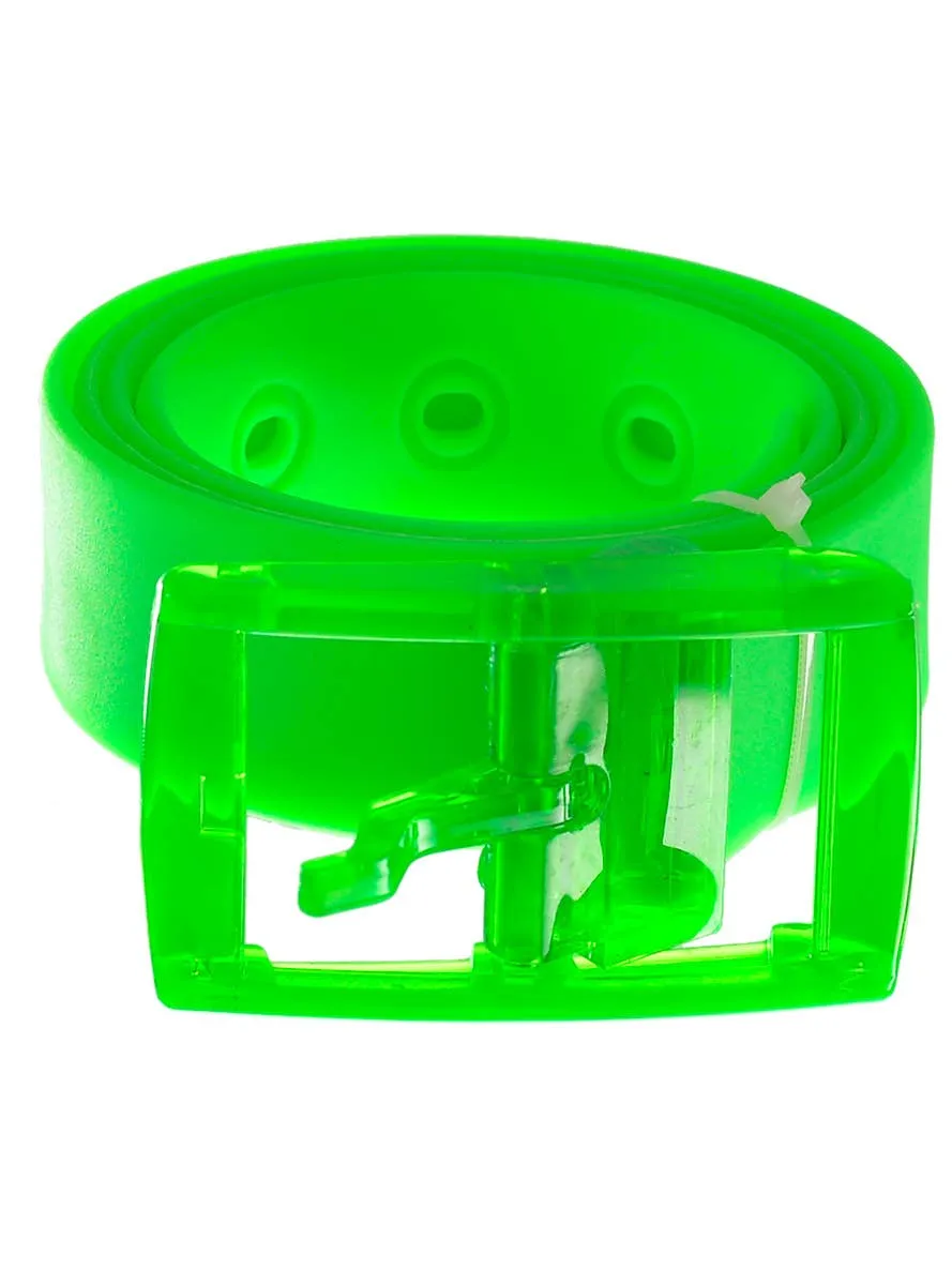 80s Translucent Neon Green Costume Belt