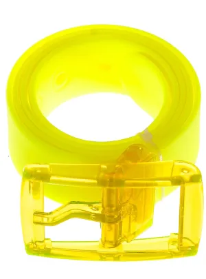 80s Translucent Neon Yellow Costume Belt