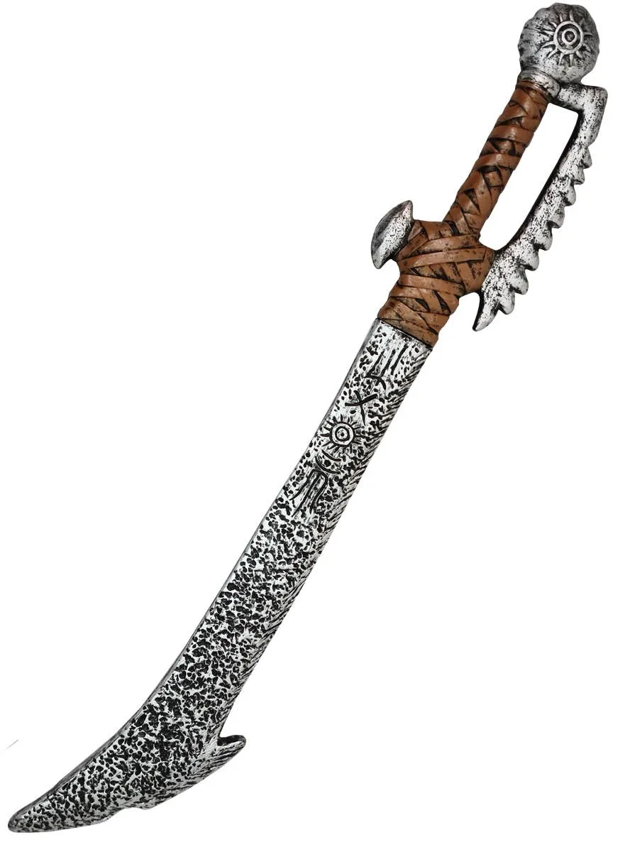 83cm Pirate Sword with Leather Look Handle Costume Weapon