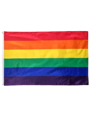 90cm x 150cm Large Rainbow Flag with Eyelets