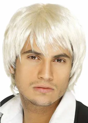 90s Boy Band Light Blonde Costume Wig