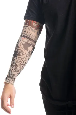 AC-DC Rock Star Tattoo Sleeve Costume Accessory
