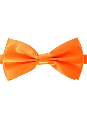 Adjustable Orange Satin Bow Tie Costume Accessory