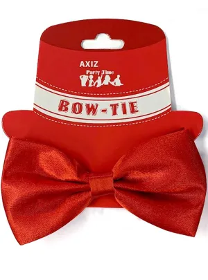 Adjustable Red Satin Costume Bow Tie