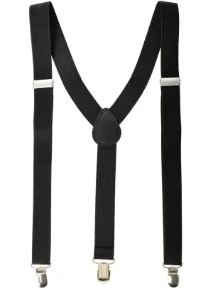 Adjustable Stretchy Black Costume Suspenders