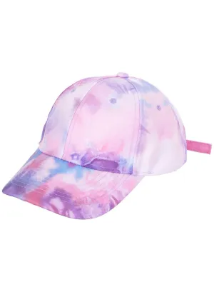 Adjustable Tie Dye Purple and Pink Festival Cap